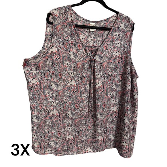 TERRA & SKY Tops - ❤️SPRING/SUMMER PRETTY PRINT SLEEVELESS TOP  PLUS: 3X
